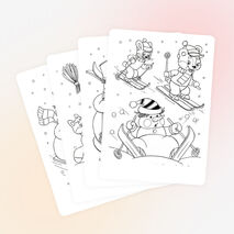 Новогодние раскраски "Снеговик и его друзья"