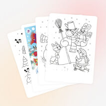 Новогодние раскраски "Снеговик и его друзья"