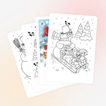 Новогодние раскраски "Снеговик и его друзья"