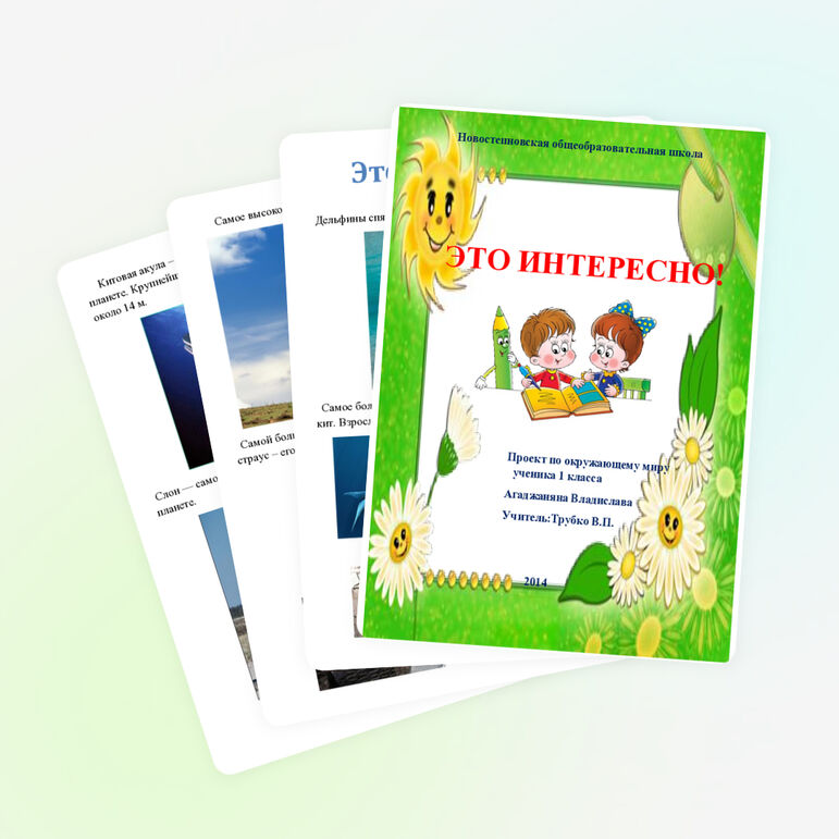 Проект ученика 1 класса по окружающему миру "Это интересно!"