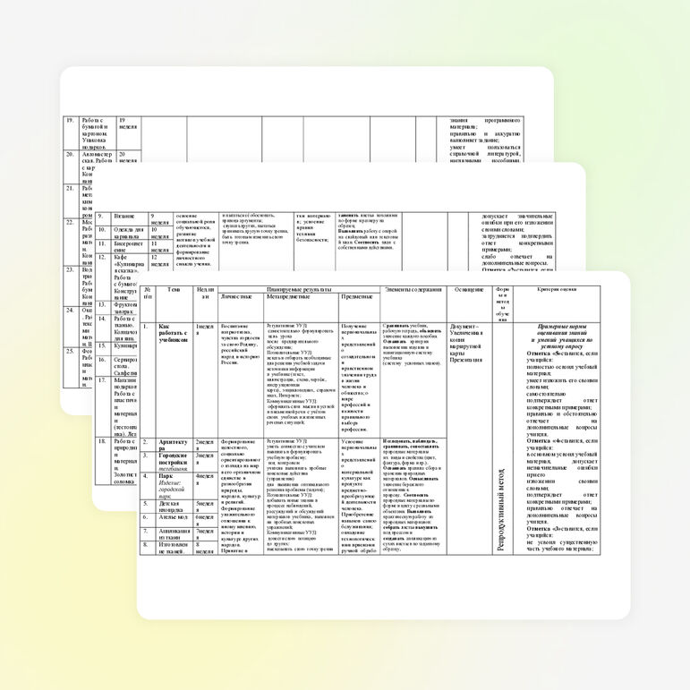 Календарно-тематическое планирование по технологии (3 класс)