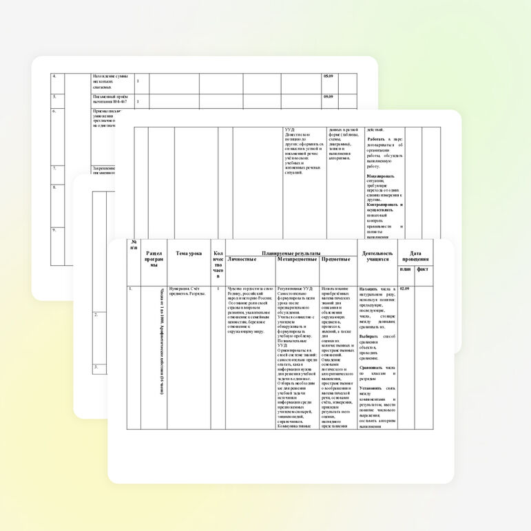 Рабочая программа по математике "Школа России" 4 класс ФГОС