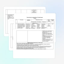 Учебно-тематическое планирование по русскому языку 4 класс