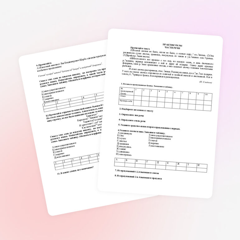 Практикум по русскому языку 5 класс