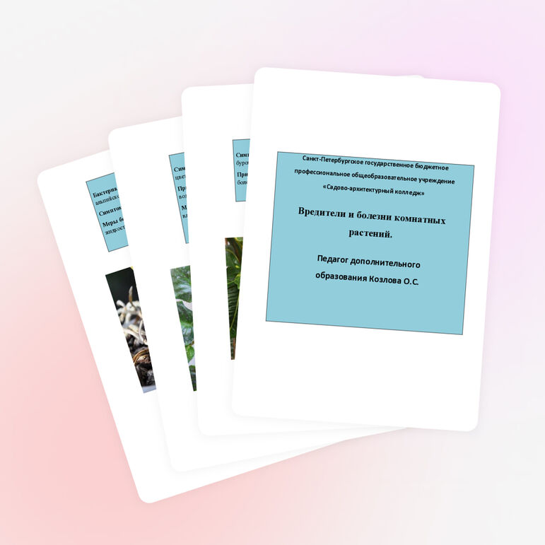 Вредители и болезни комнатных растений.