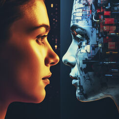 Обложка курса 'Революция искусственного интеллекта: ChatGPT, DALL-E 3 и Midjourney в современном мире'