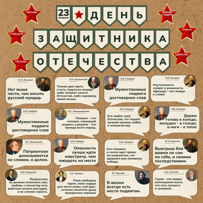 День Защитника Отечества. 23 февраля. Оформление