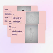 ИЗО. Поэтапное рисование. Изображение человека в японском искусстве. Традиционные праздники. ФГОС ИЗО, 4 класс.