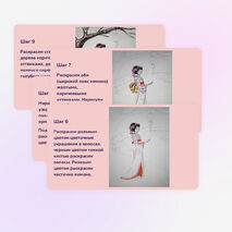 ИЗО. Поэтапное рисование. Изображение человека в японском искусстве. Традиционные праздники. ФГОС ИЗО, 4 класс.