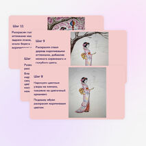 ИЗО. Поэтапное рисование. Изображение человека в японском искусстве. Традиционные праздники. ФГОС ИЗО, 4 класс.