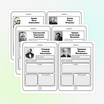 Вклейки биографии писателей. Литературное чтение. 4 класс.