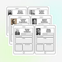 Вклейки биографии писателей. Литературное чтение. 4 класс.