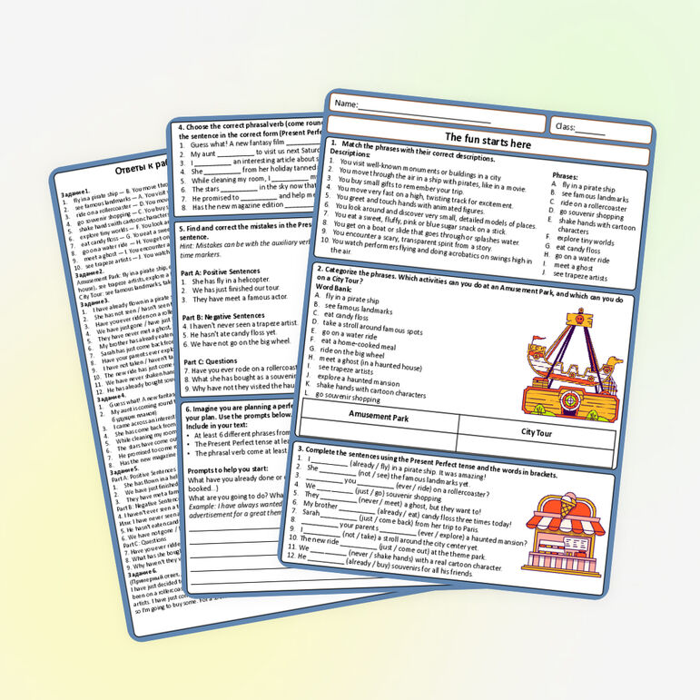 Spotlight 7 Module 6a Рабочий лист «The fun starts here»