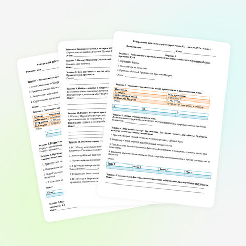 Итоговая контрольная работа по курсу 