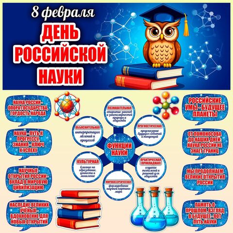 Оформление «День российской науки» (8 февраля)