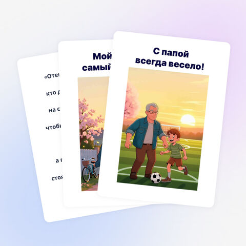 Набор материалов для оформления кабинета ко дню отца (2 плаката, 5 цитат, флажки с буквами для растяжки 