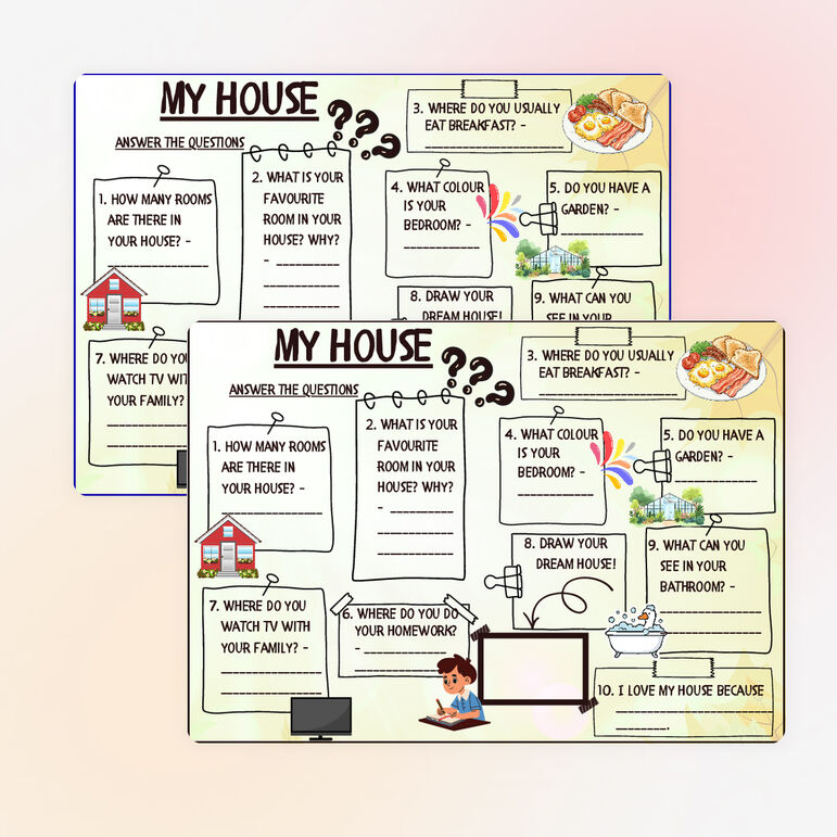 Spotlight 3. Module 6 (11a). Карточки-пятиминутки «Rooms in the house ...