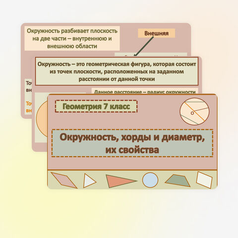 Окружность, хорды и диаметр, их свойства