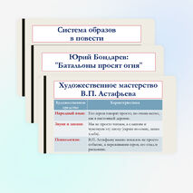 Презентация по литературе для 8 класса на тему: Произведения отечественных прозаиков второй половины XX-начала XXI века. В.П. Астафьев «Последний поклон», Ю.В. Бондарев «Батальоны просят огня». Система образов. Художественное мастерство писателя.