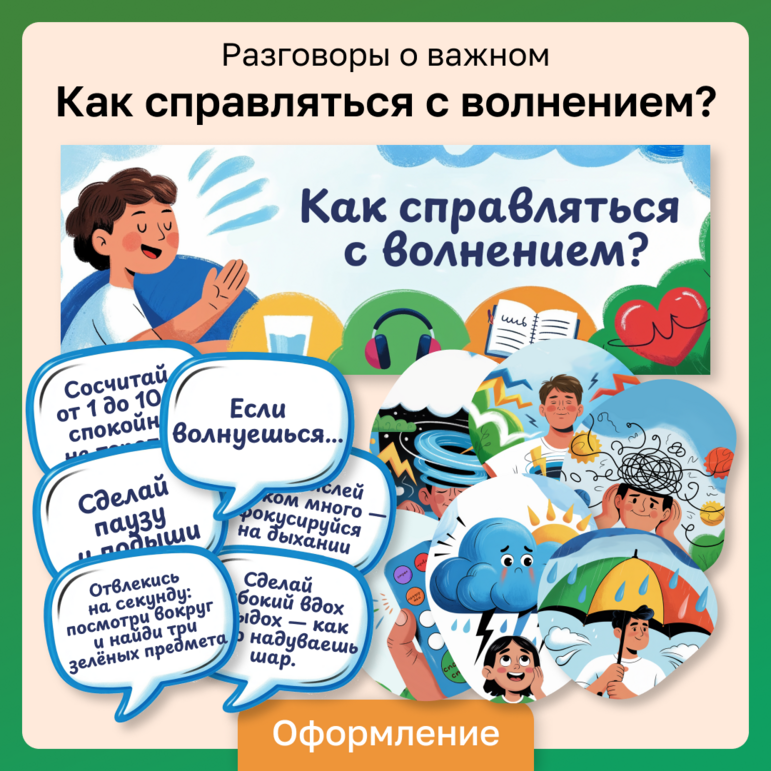 Разговоры о важном «Как справляться с волнением?». Оформление для кабинета