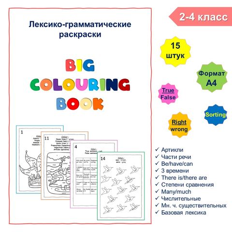 Лексико-грамматические раскраски. Big colouring book.
