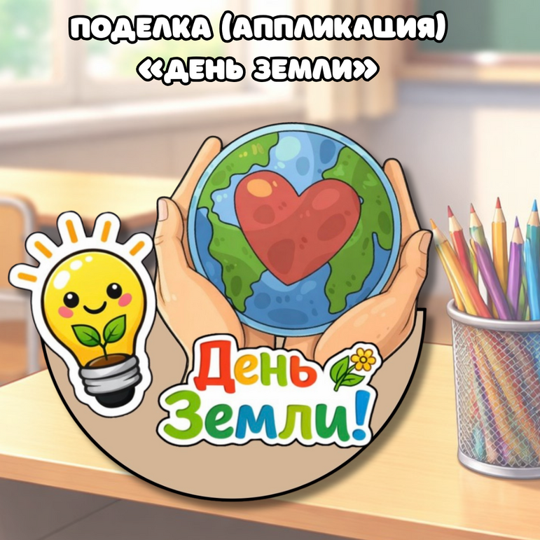Поделка (аппликация) «День Земли» (20 марта, 22 апреля)