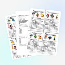 Карточки-пятиминутки «13a/b. My holidays!» (Spotlight 2, Module 5, My holidays) по 2 варианта