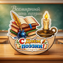 Поделка (аппликация) «Всемирный день поэзии» (21 марта)