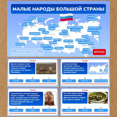 Квиз-игра о коренных малочисленных народах России. Год единства народов России