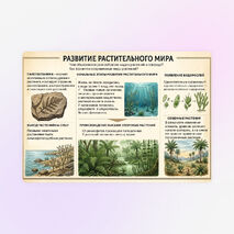 Буклет «Развитие растительного мира». Редактируемый шаблон. Биология. 7 класс.