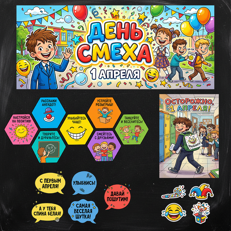Оформление «День смеха» 1 апреля «День смеха»