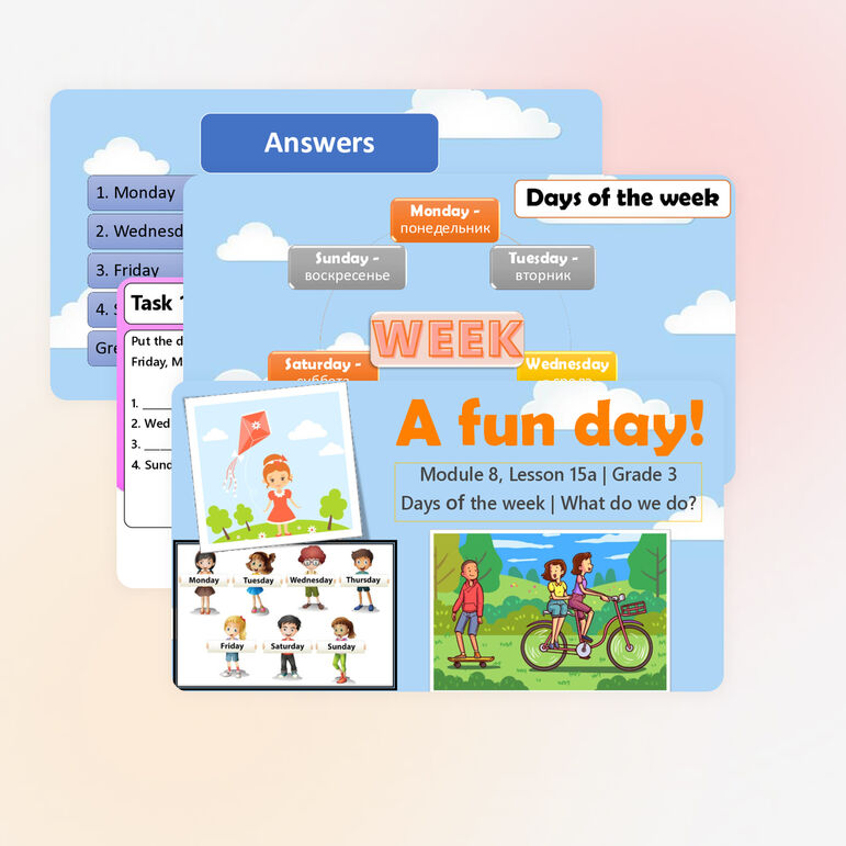 Презентация «A fun day! Spotlight 3, module 8, Lesson 15 a»