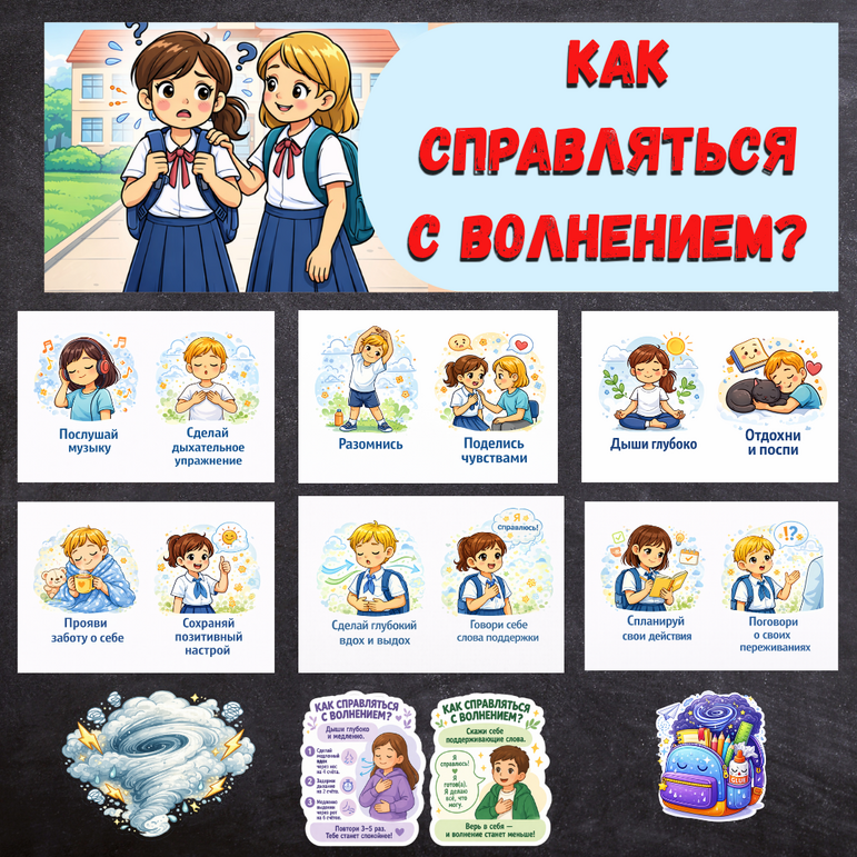 Оформление «Как справляться с волнением?».