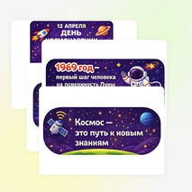 Оформление доски ко Дню космонавтики «65 лет триумфа», Разговоры о важном 06.04.2026