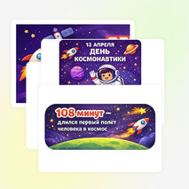 Оформление доски ко Дню космонавтики «65 лет триумфа», Разговоры о важном 06.04.2026