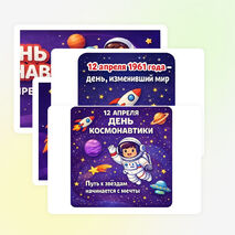 Оформление доски ко Дню космонавтики «65 лет триумфа», Разговоры о важном 06.04.2026