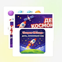 Оформление доски ко Дню космонавтики «65 лет триумфа», Разговоры о важном 06.04.2026