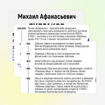 135 лет со дня рождения Булгакова. Плакат-инфографика М.А. Булгаков