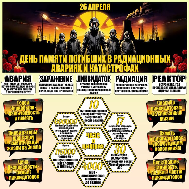 Оформление «День памяти погибших в радиационных авариях и катастрофах». (26 апреля)