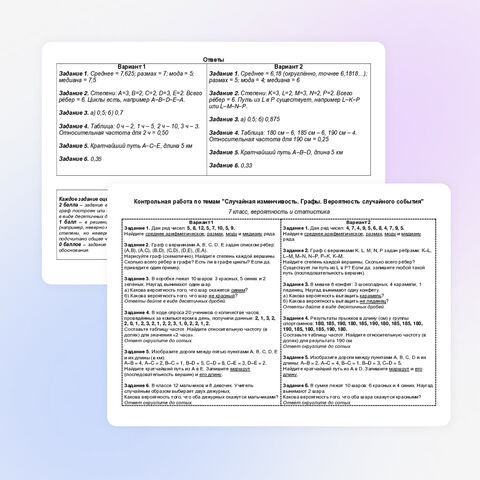 Контрольная работа по темам 