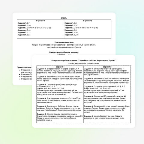 Контрольная работа по темам 