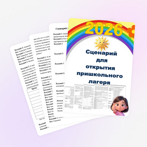 Сценарий для открытия пришкольного лагеря - 2026.