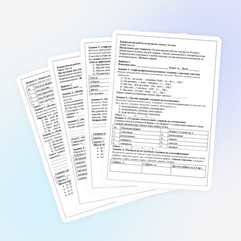 Контрольная работа по русскому языку 