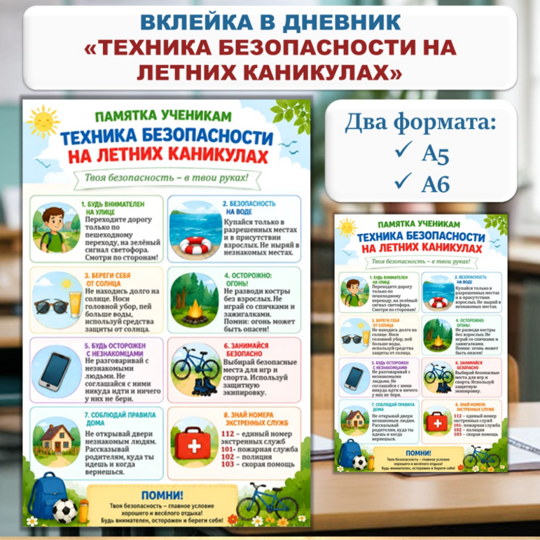 Вклейка в дневник 