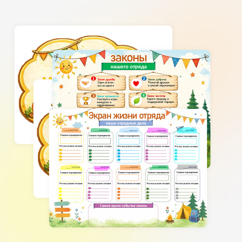 Оформление лагерного уголка 