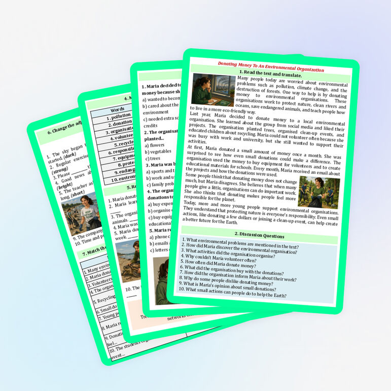 Рабочий лист Spotlight 7 Module 8e - English in Use