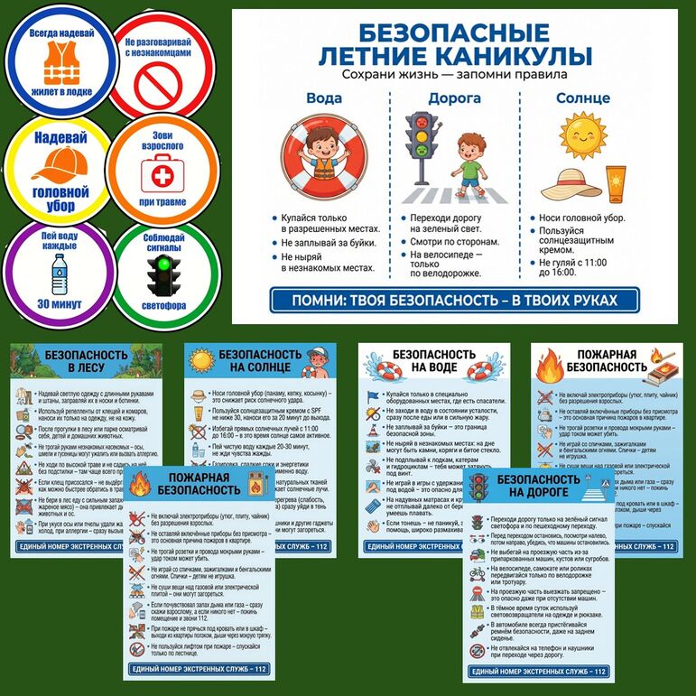 Оформление «Безопасные летние каникулы»