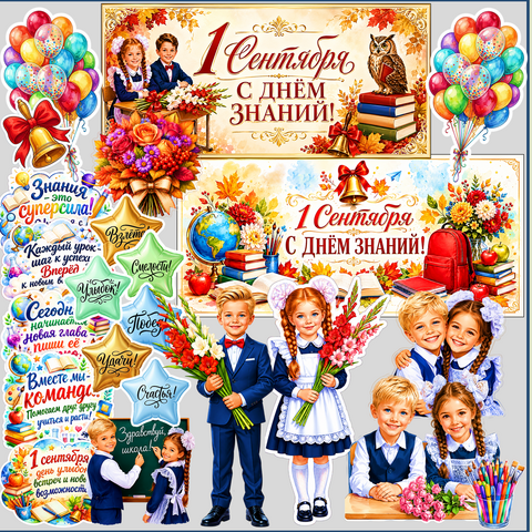 Оформление доски к 1 сентября «День знаний»