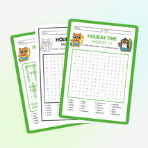 Филворд Spotlight 6 Module 10 «Holiday Time».