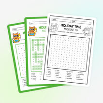 Филворд Spotlight 6 Module 10 «Holiday Time».